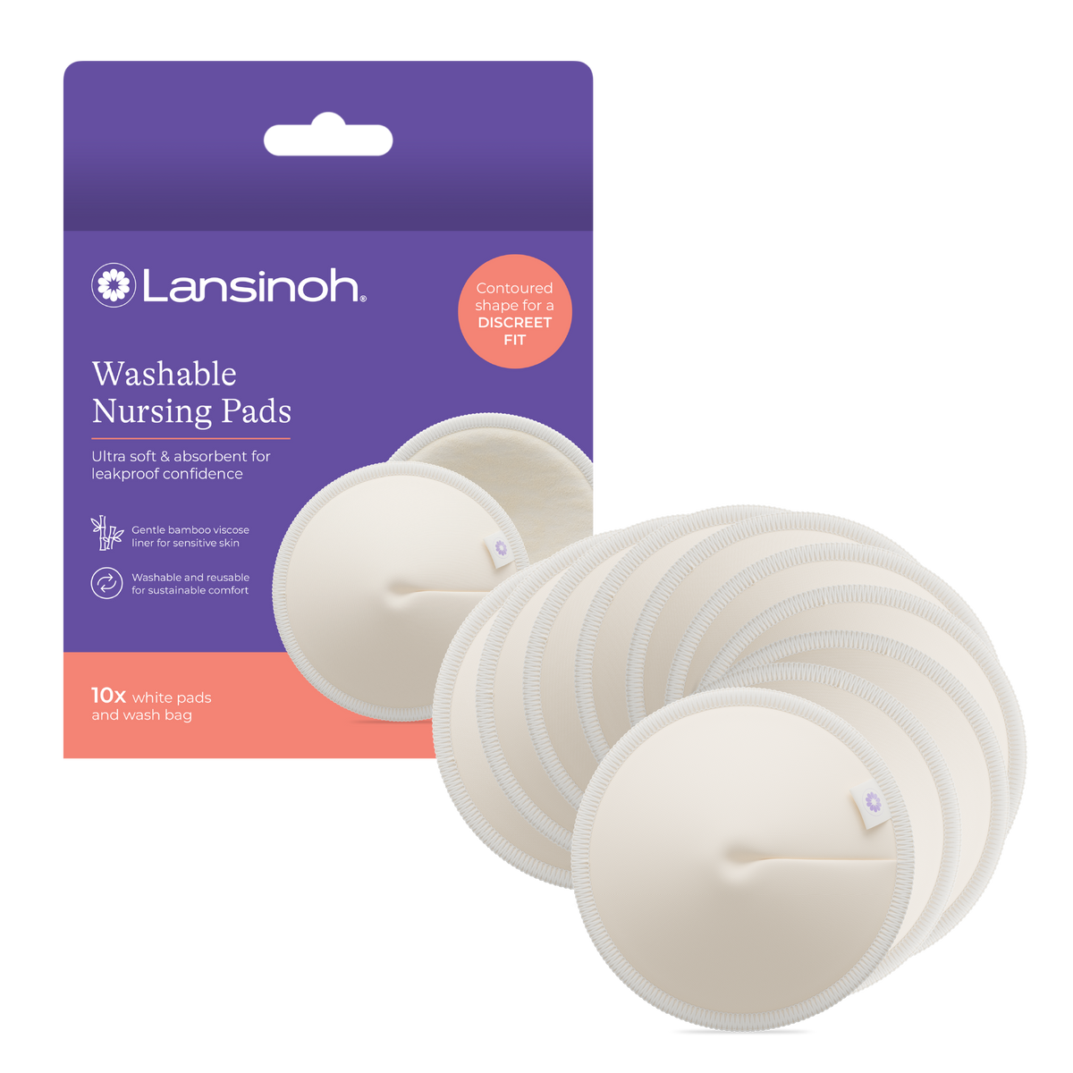 Washable Nursing Pads, 10 Count